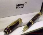 Replica Montblanc Writers Edition Daniel Defoe Rollerball Pen Red & Gold Clip